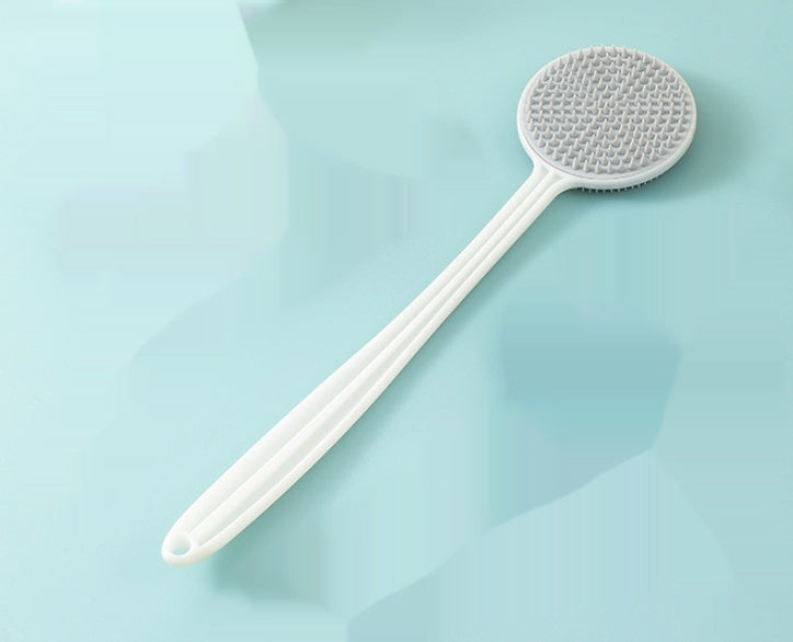 Silicone Back Massage Bath Brush Suitable For Shower Washcloth Belt Long Handle Double-sided