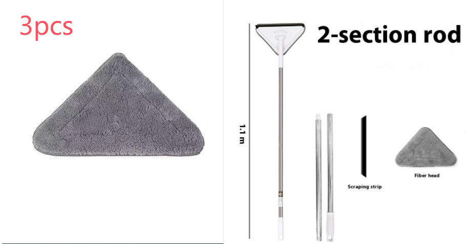 Lengthening Bar Large Household Triangle Mop Wiping Glass