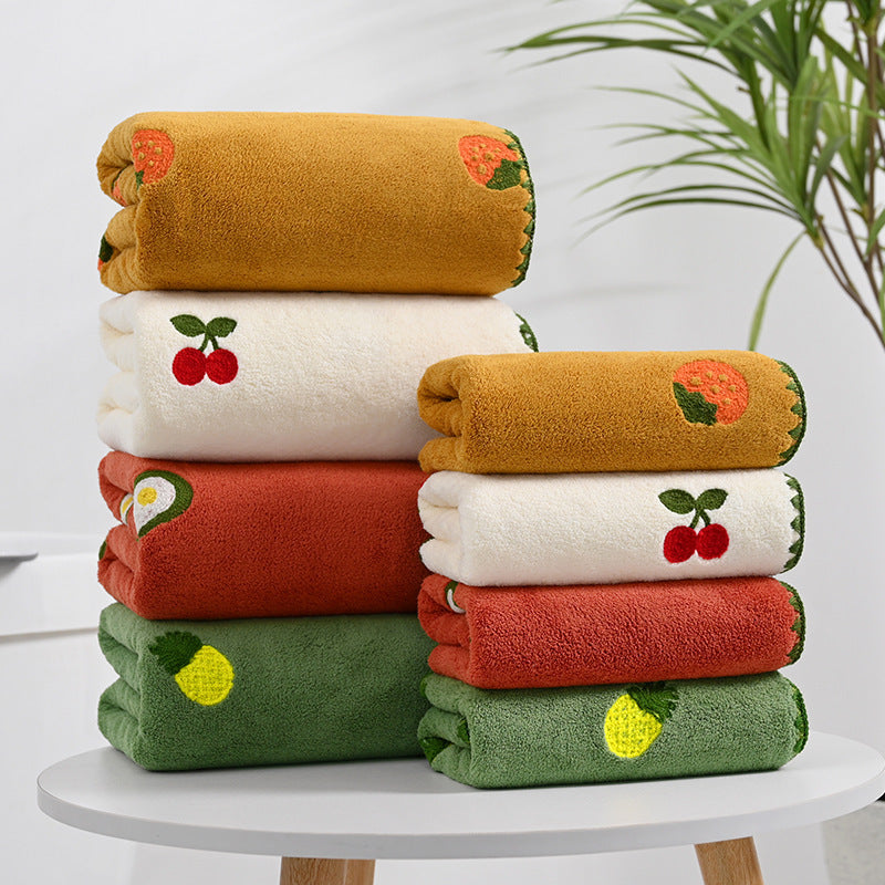 Pineapple Avocado Covers Towels Coral Velvet Soft Absorbent Couple