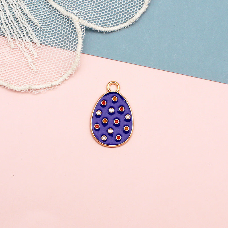 Rabbit Egg Shell Alloy Drip Keychain