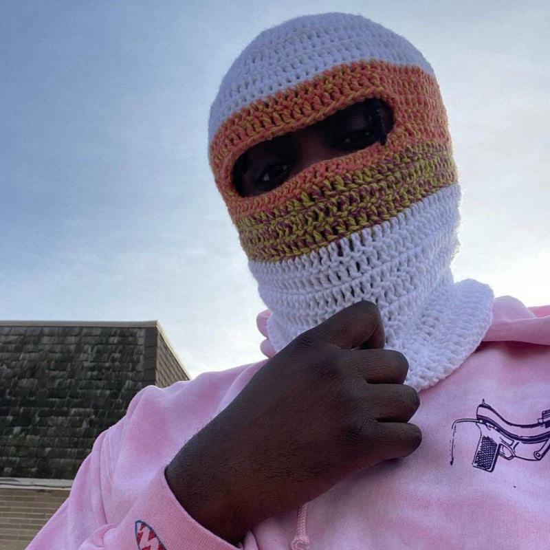 Pullover Windproof Neck Protection Handmade Knitted Hat