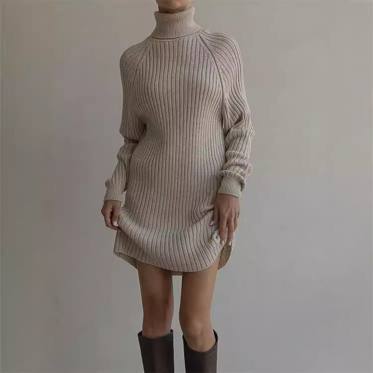 Long Sleeve Turtleneck Sweaters Dress