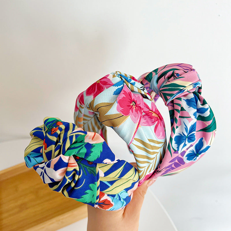 Women's Fashion Personalized Wide-brimmed Printed Headband