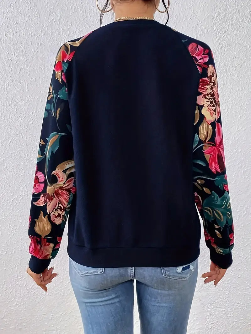 Ladies' Long-sleeved Flower-shaped Top