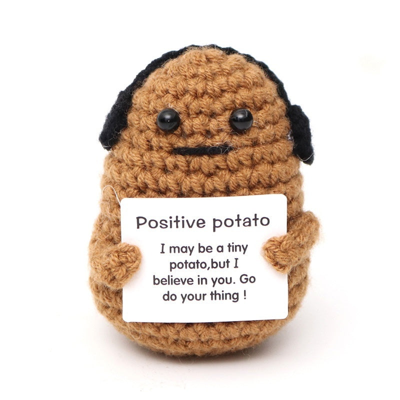 Wool Crocheted Positive Energy Potato Facial Expression Package Wool Fruit