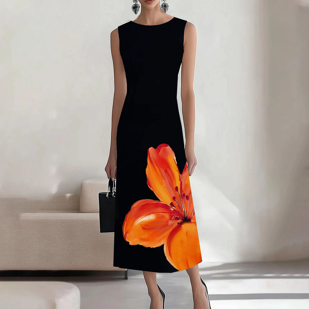 Printed Elegant Workplace Party Holiday Dress