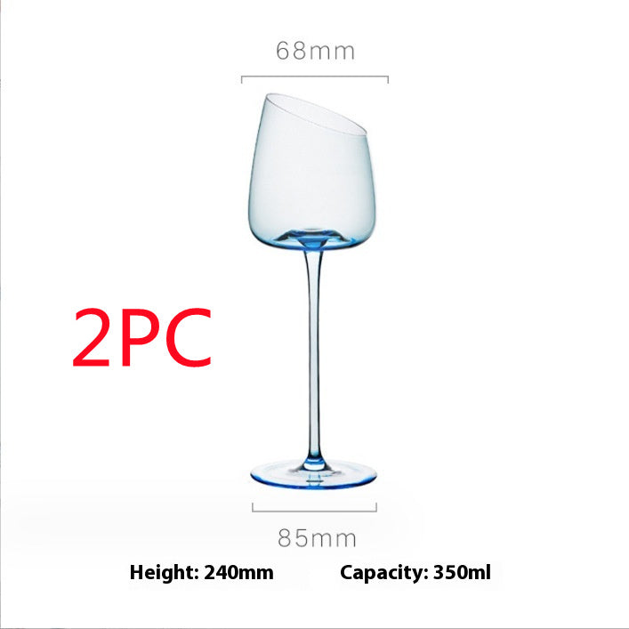 Klein Blue Crystal Glass Goblet Red Grape Wine Glass