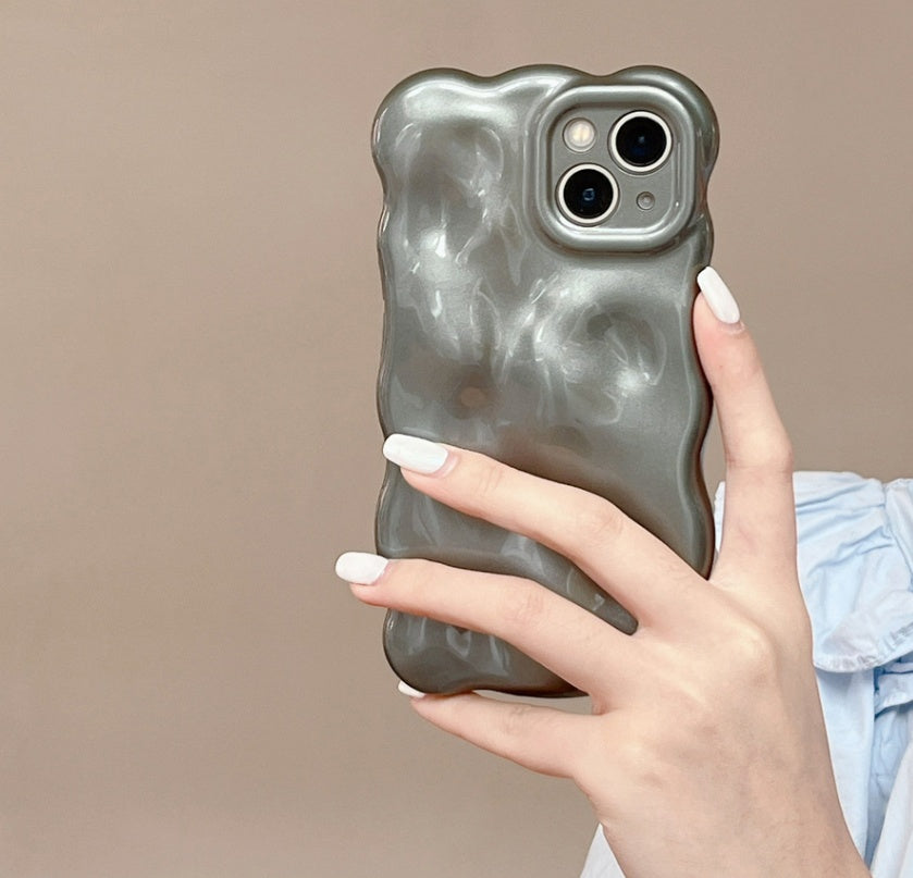 Pure Gray Meteorite Pattern Creative Soft Shell Phone Case