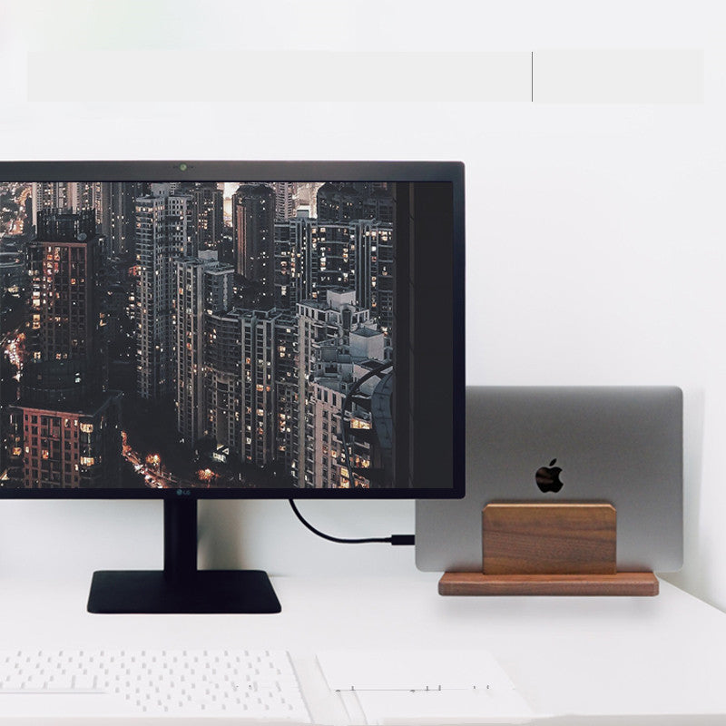 Walnut Wooden Tablet Desktop Shelf