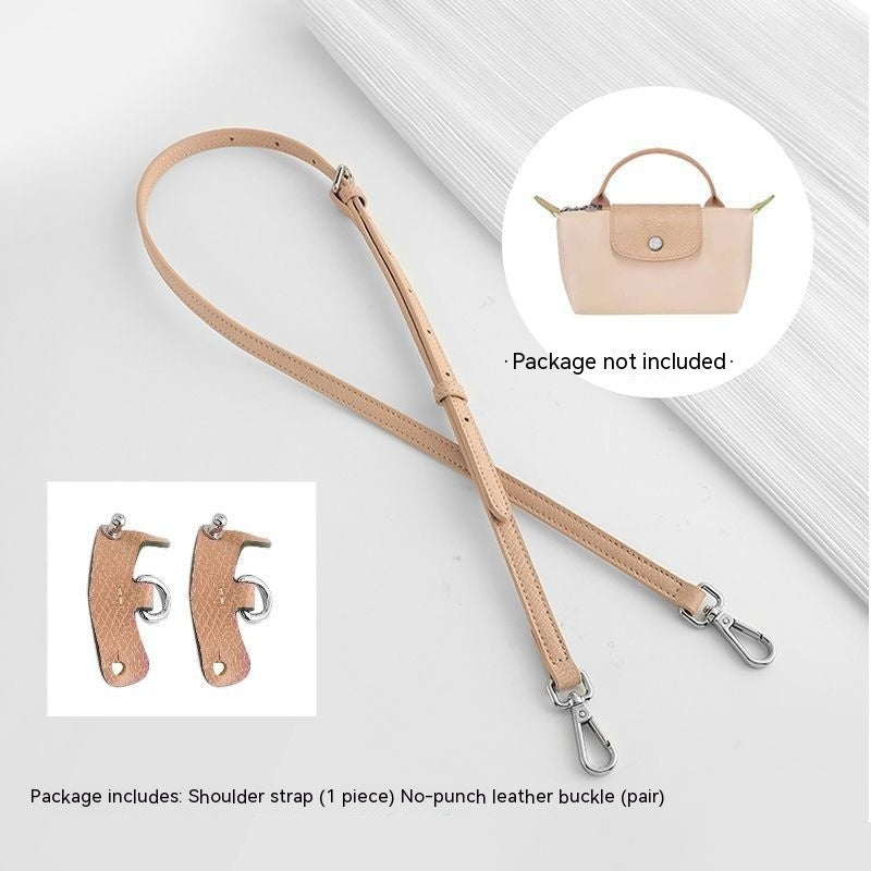 Wide Shoulder Strap Punch-free Leather Ring Transformation Crossbody Hardware Accessories