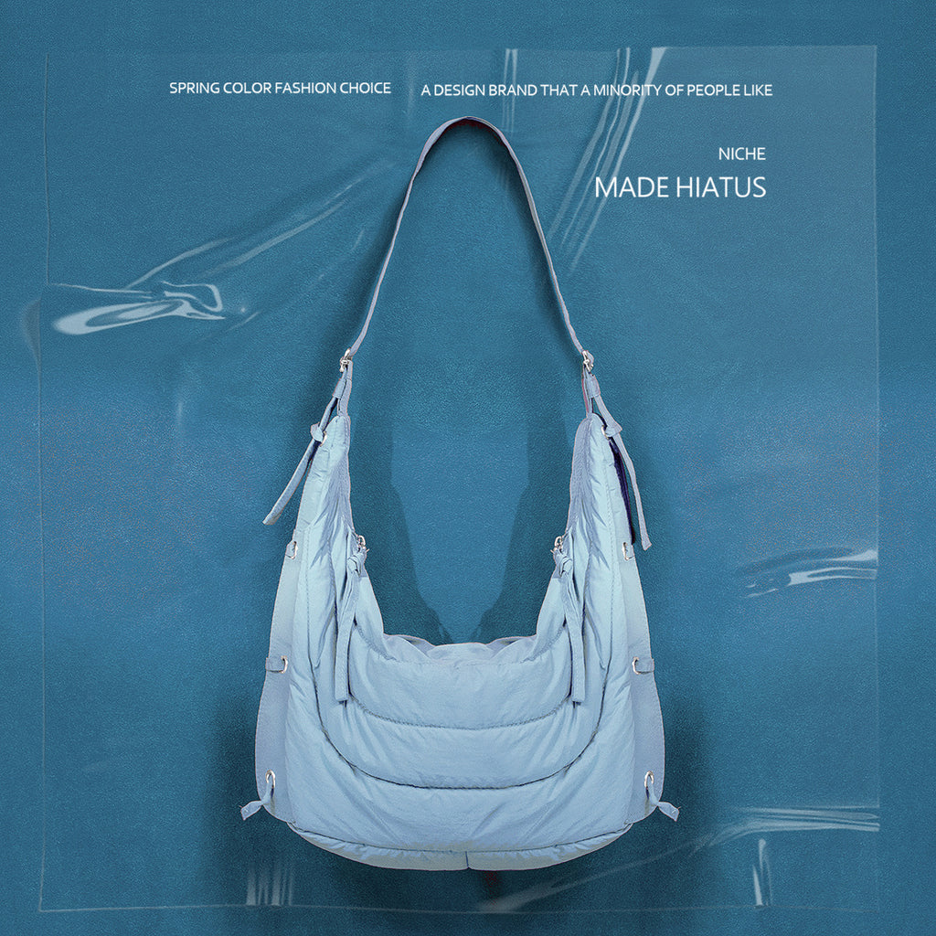 Cotton Horn Hobo Bag Leisure Simple And Lightweight Large Capacity Men's And Women's Handbags