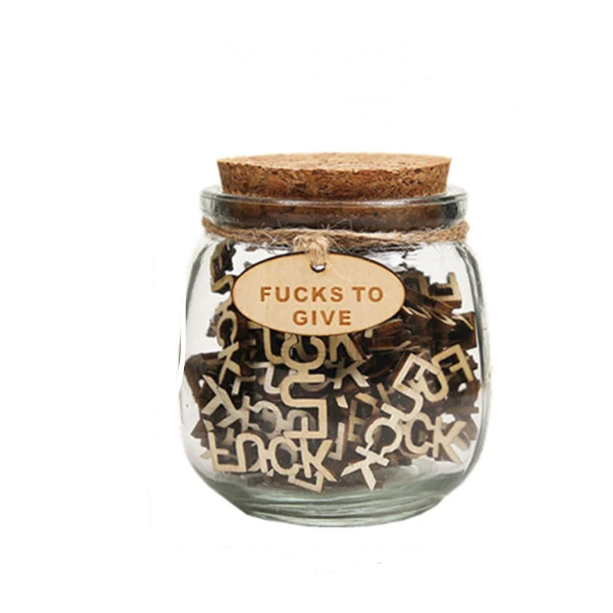 A Can Of Fucks Gift Jar Wooden Letter Crafts