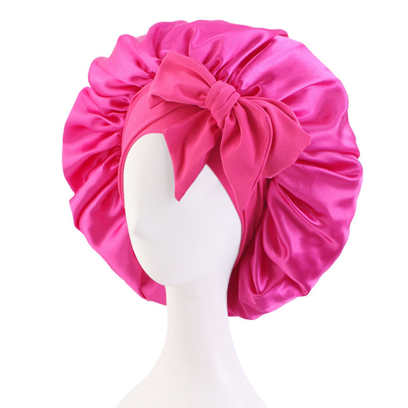 Solid Color Simulation Silk Elastic Ribbon Colored Ding Round Hat