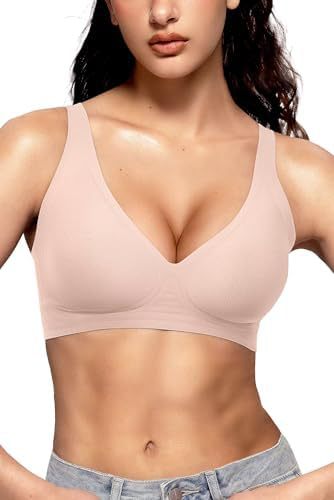 Women's Seamless Brassiere Deep V Without Steel Ring