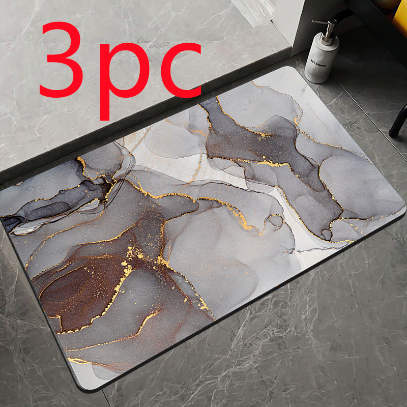 Marble Pattern Soft Diatom Ooze Absorbent Floor Mat