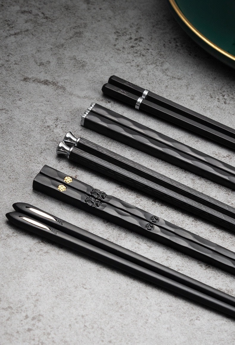 Light Luxury Alloy Chopsticks For Household Use One Person Per