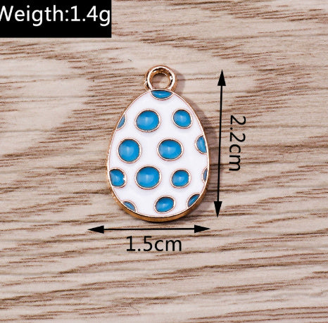 Rabbit Egg Shell Alloy Drip Keychain