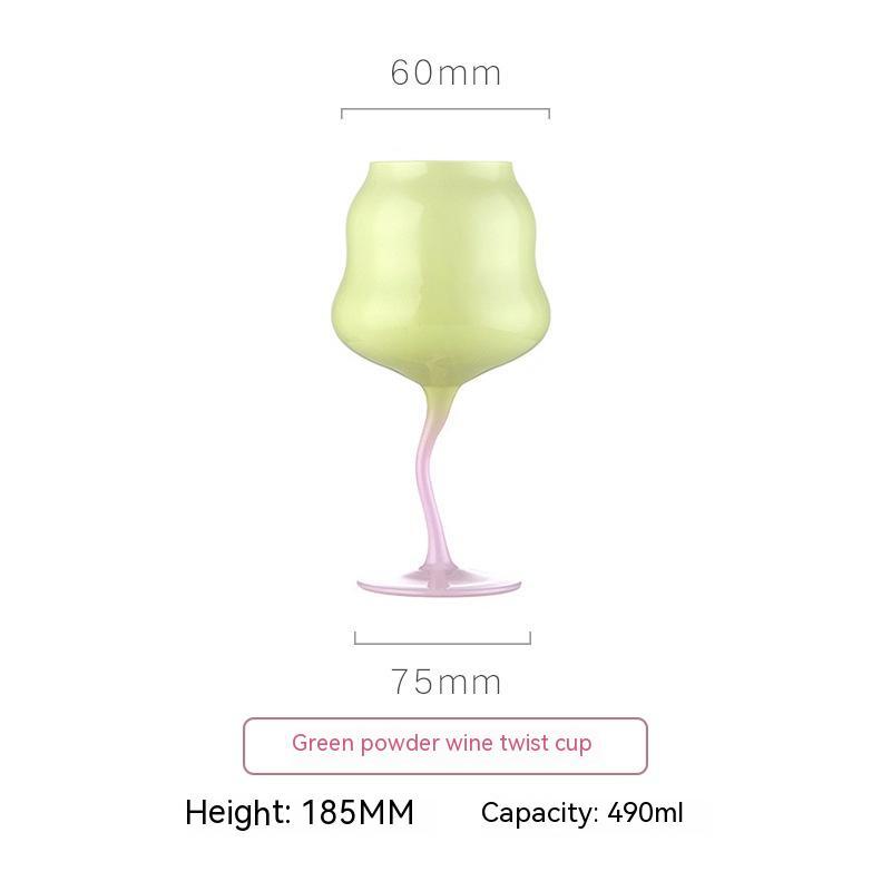 Twisted Cream Glass Crystal Macaron High Cup