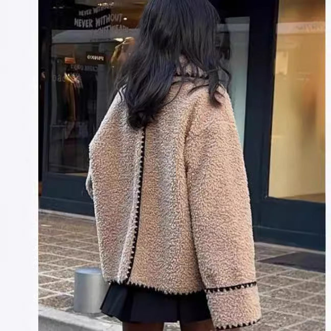 Plush Faux Fur Wool Jacket