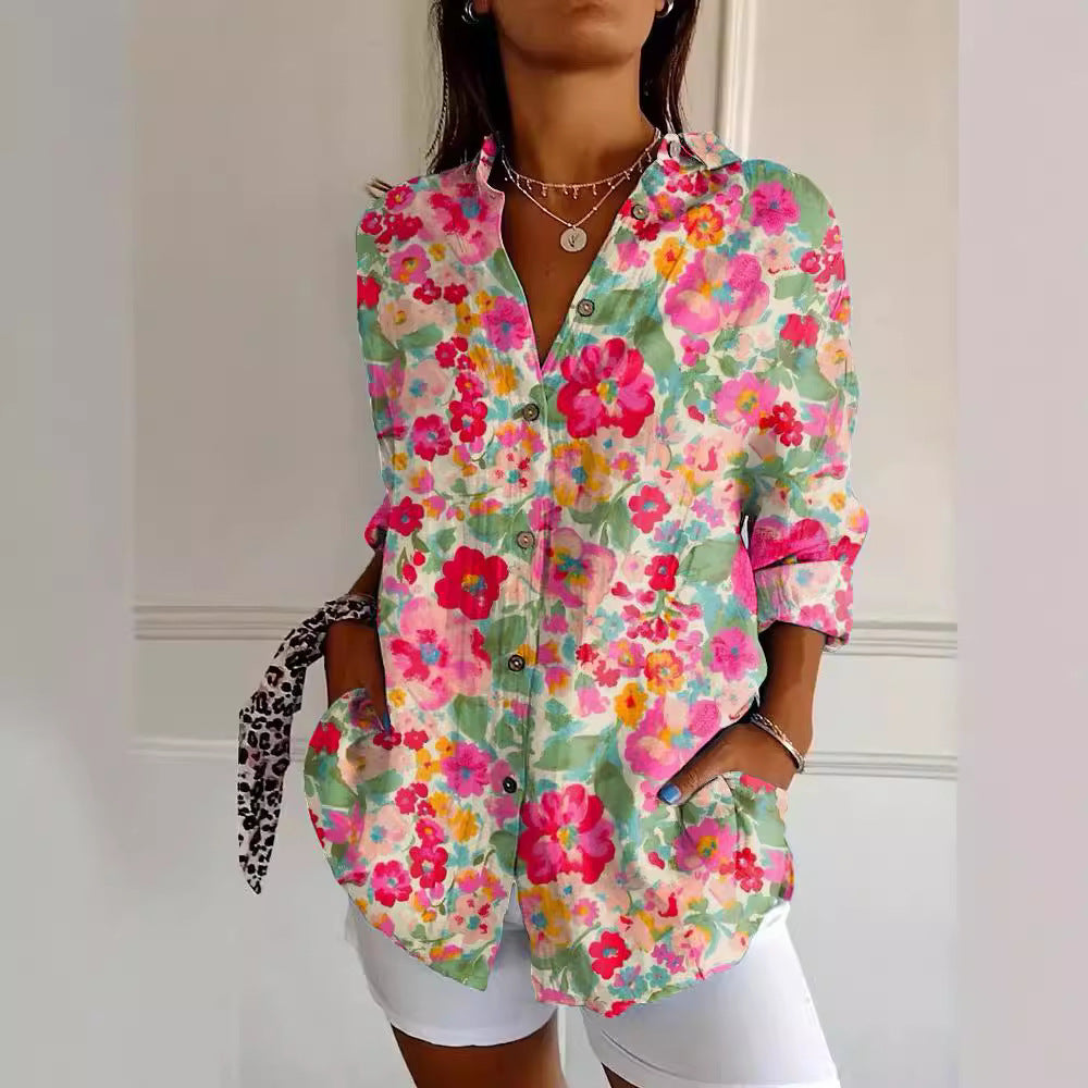 Women's Long Small Floral Print
