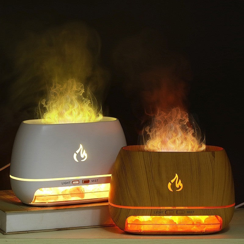 Salt Stone Simulation Flame Aroma Diffuser Heavy Fog