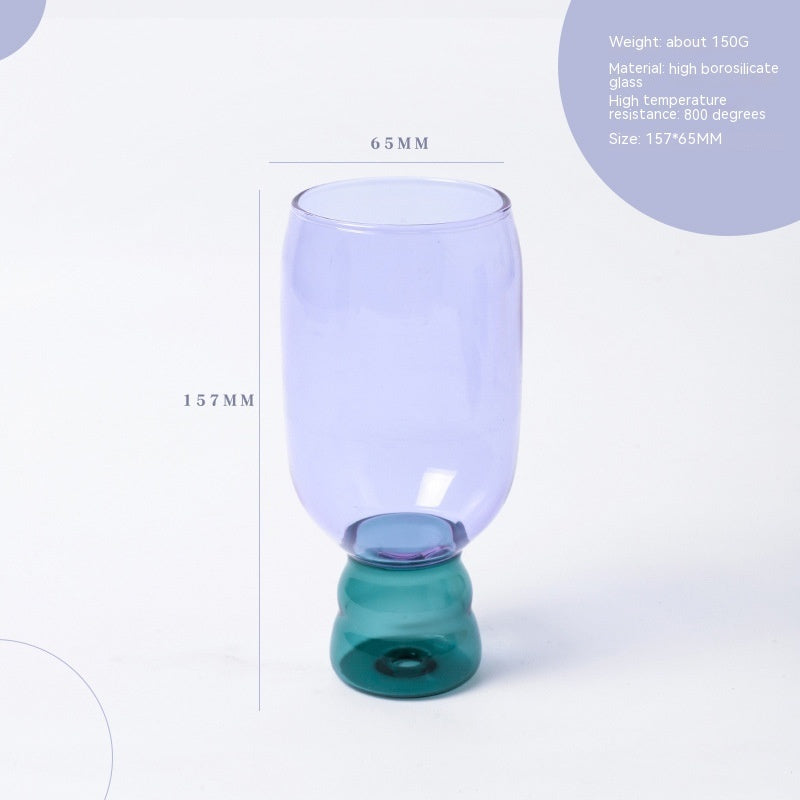 Contrast Color Colorful Glass Borosilicate High Temperature Resistant Household Windshield Washer Fluid Cup Wholesale