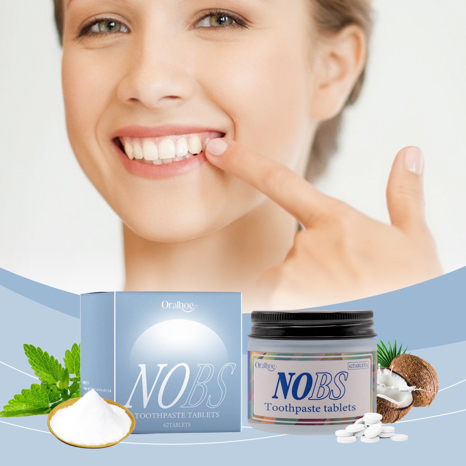 Oral Cleaning And Plaque Removal Toothpaste Tablets