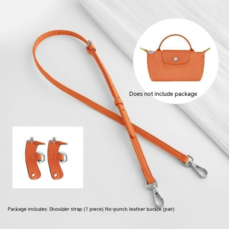 Wide Shoulder Strap Punch-free Leather Ring Transformation Crossbody Hardware Accessories