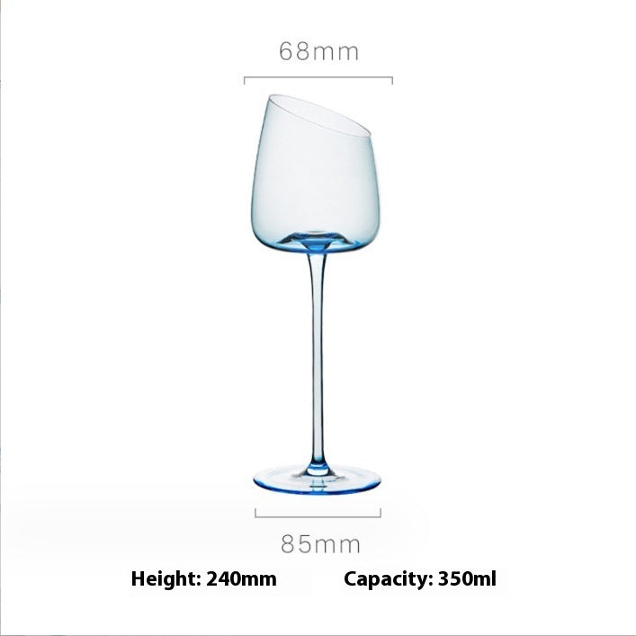 Klein Blue Crystal Glass Goblet Red Grape Wine Glass