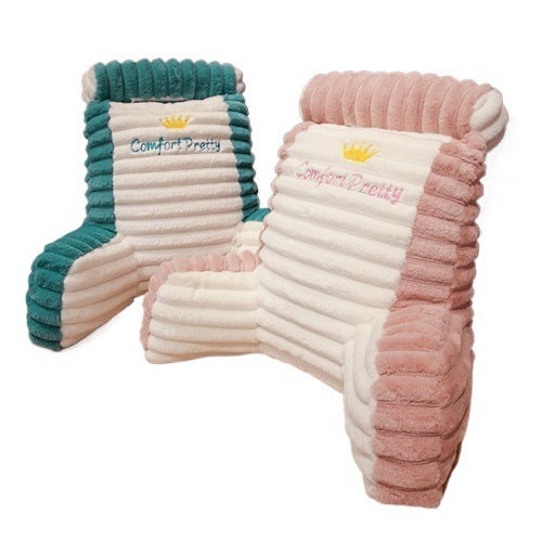 Cartoon Artificial Rabbit Fur Large Backrest Balcony Couch Pillow Removable And Washable