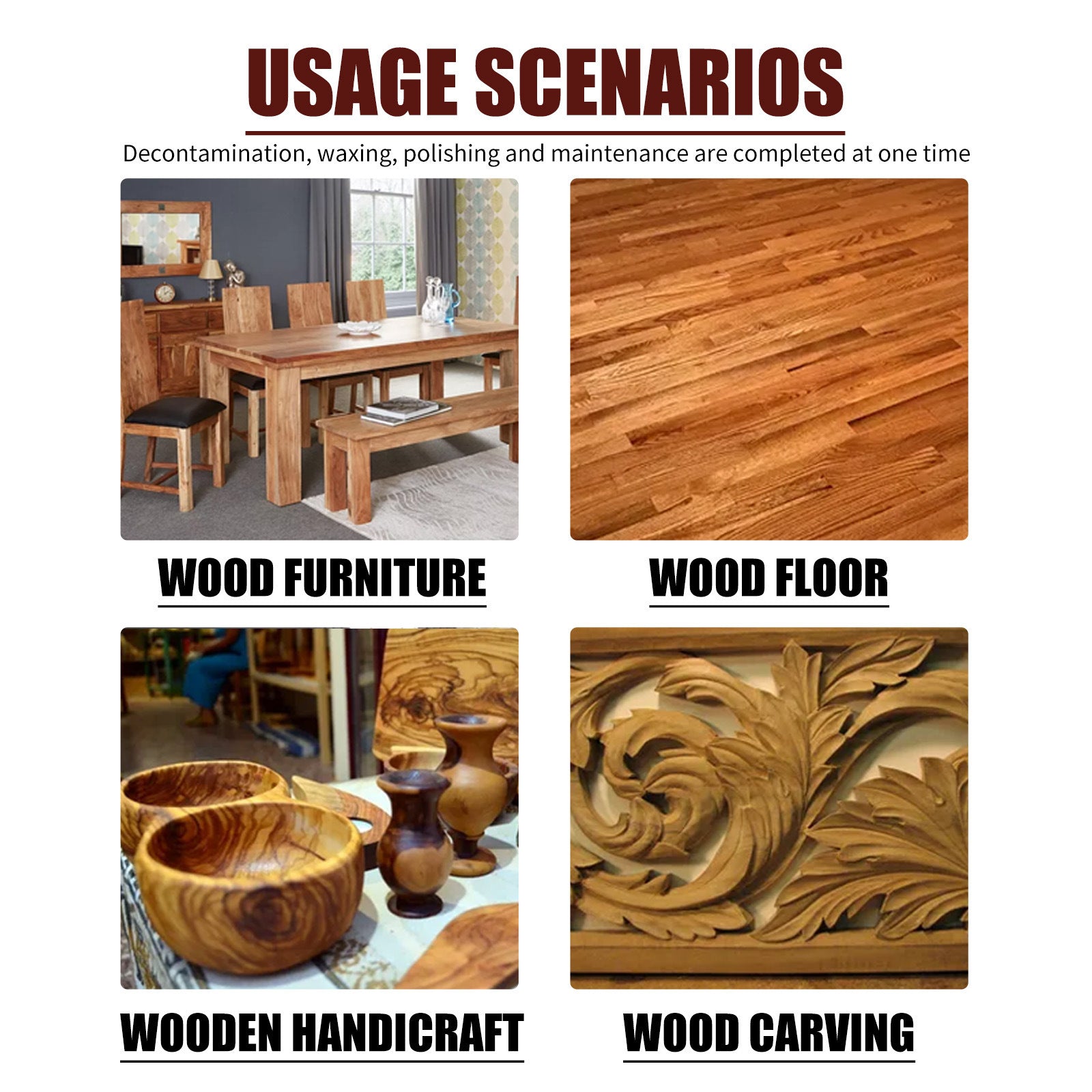 Floor Wood Cleaner Wooden Floor Cleaning Care Antiseptic Wood Furniture Oil Wood Brilliant Polish