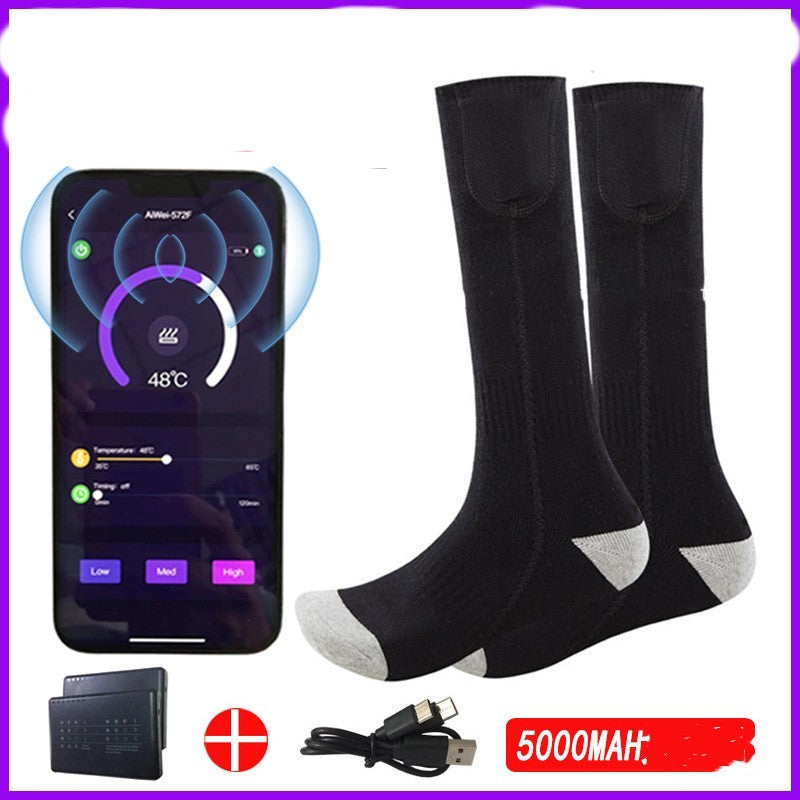 Smart Heating Socks Mobile Phone Remote Control