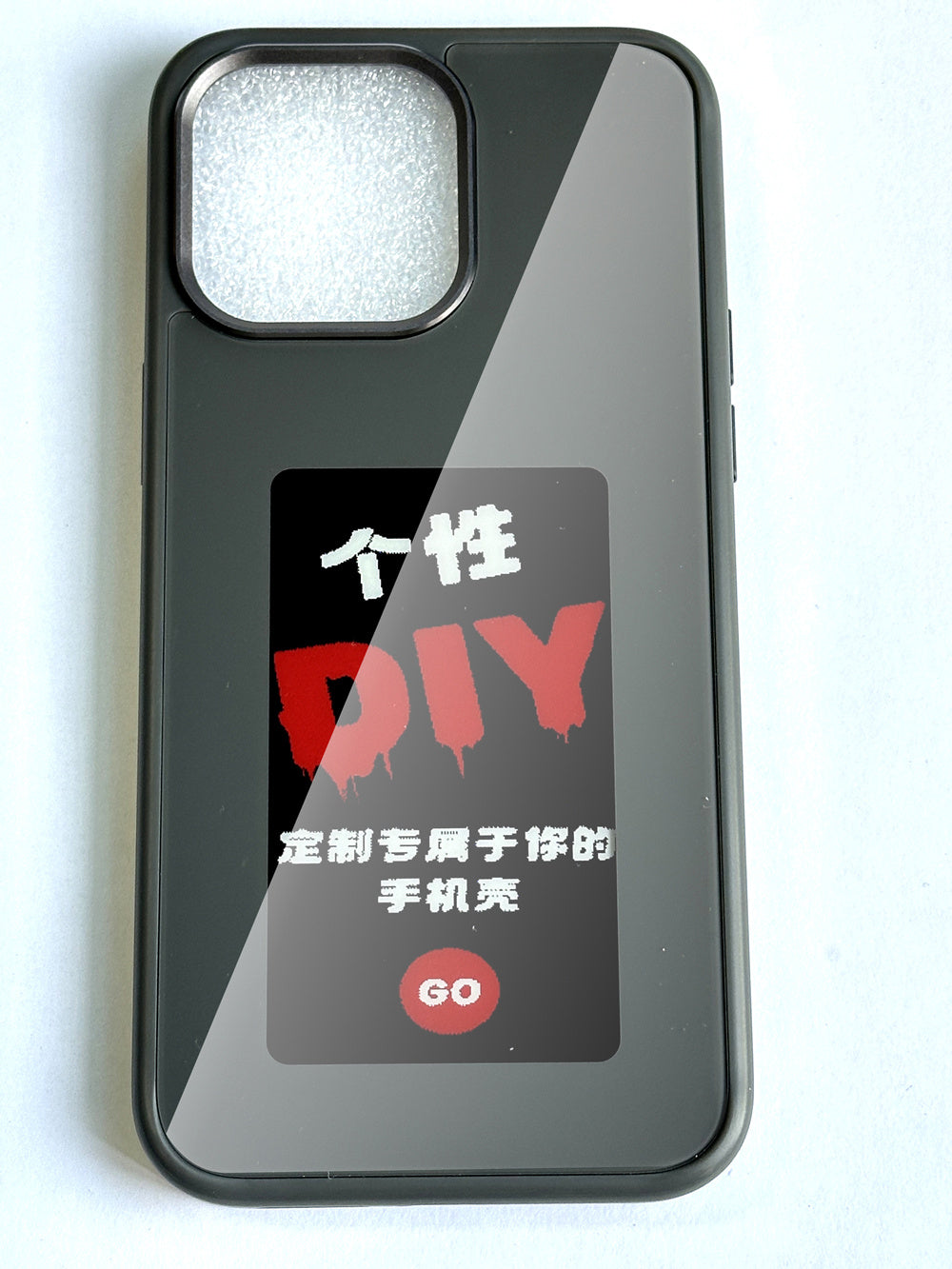 Suitable For  14 ProMax Black Technology NFC Intelligent Ink Screen DIY Custom Fall Protection Case