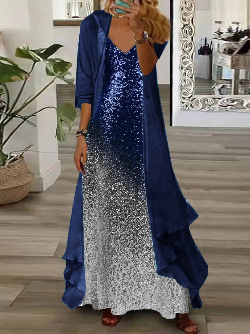 European And American Vacation Spaghetti Straps Long Skirt Indian Style Large Swing Skirt Two-piece Set