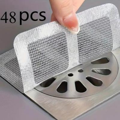 Disposable Self-adhesive Tian Zi Floor Drain Sheet Anti-blocking Insect-proof Anti-hair