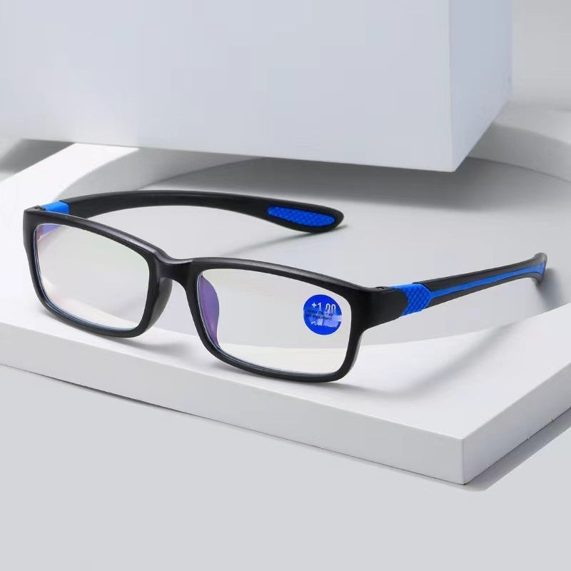 Anti-Blue Ray TR90 Color Two-color Sports Frame Reading Glasses
