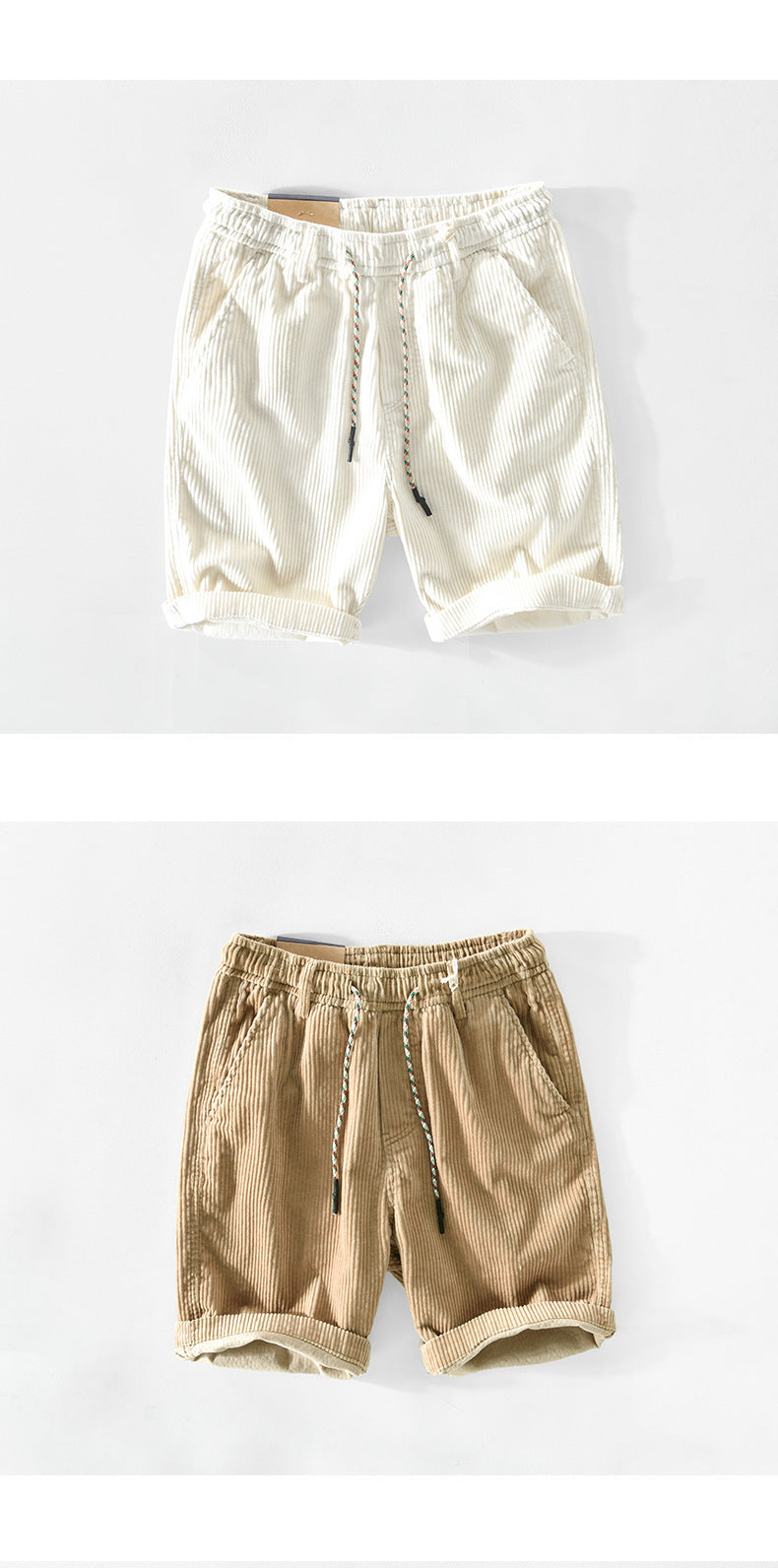 T102 SpringSummer New Men's Cotton Corduroy Casual Shorts