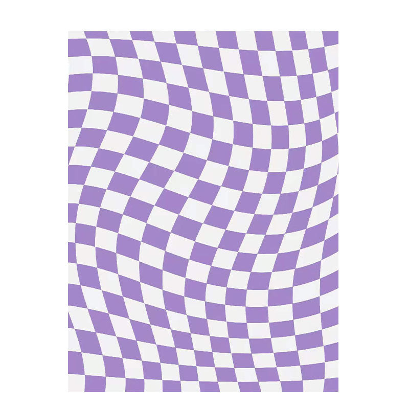Checkerboard Carpet Living Room Girl Ins Bedroom Purple Plaid Bedside