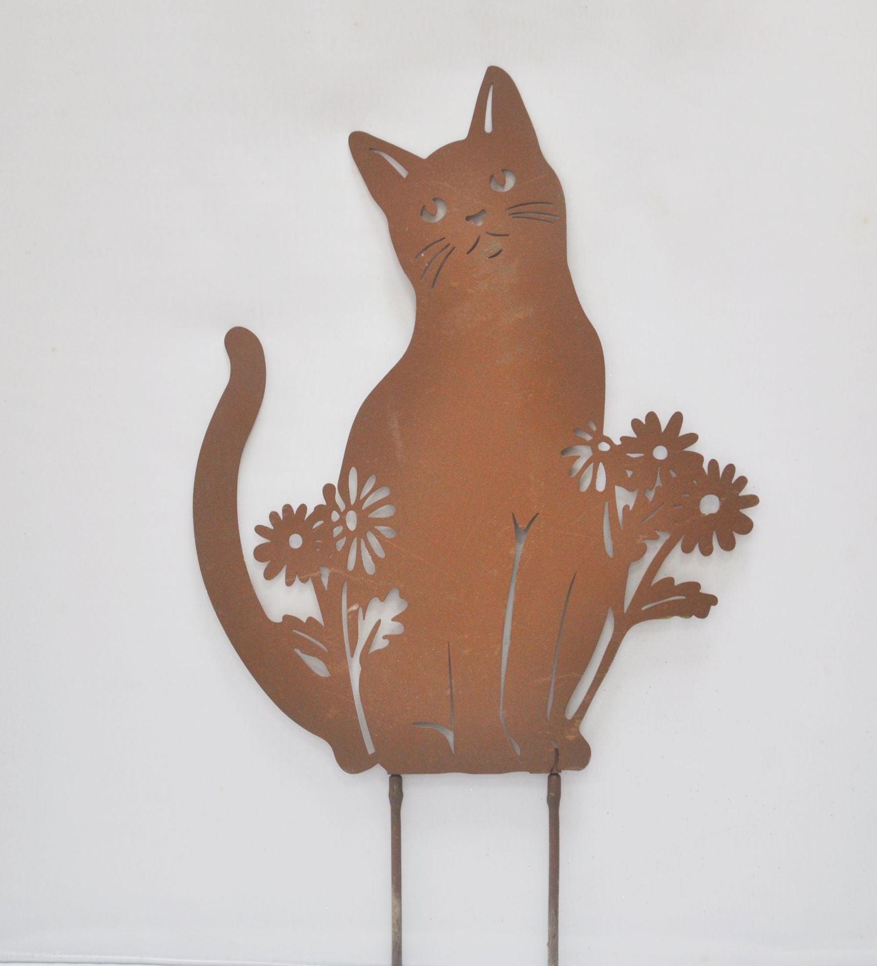 European-style Pastoral Iron Retro Garden Plug-in Kitten Flower Holderwall Decorations Dual-use