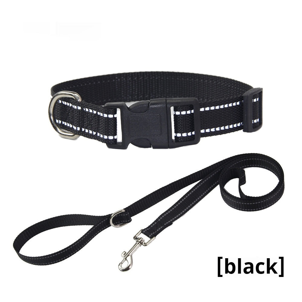 Reflective Dog Collar Outdoor Hand Holding Rope