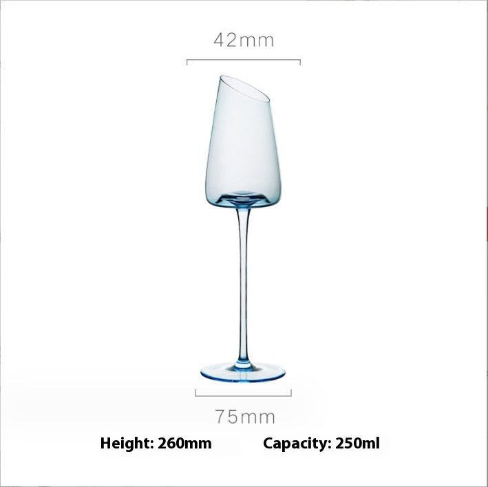 Klein Blue Crystal Glass Goblet Red Grape Wine Glass