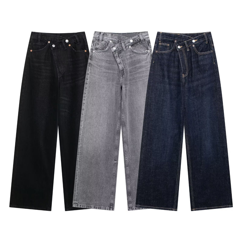 High Waist Wide Leg Jeans Daily Comfortable, Casual And Versatile