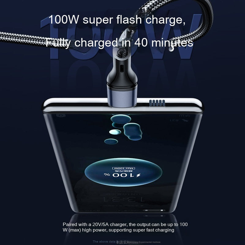 2 Meter Alloy Fish Wire Braided Charging Cable