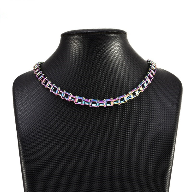 Stainless Steel Personalized Ornament Supply 7mm Bicycle Necklace Bicycle Necklace Motorcycle Necklace