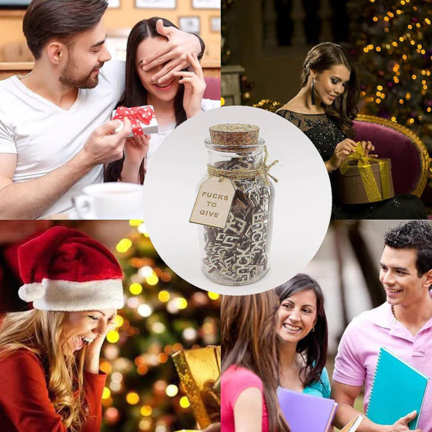 A Can Of Fucks Gift Jar Wooden Letter Crafts