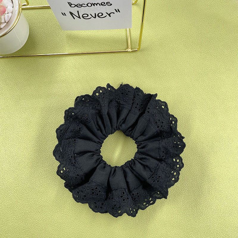 Lace Handmade French Hollow Cotton Personality Trendy Hair Ring