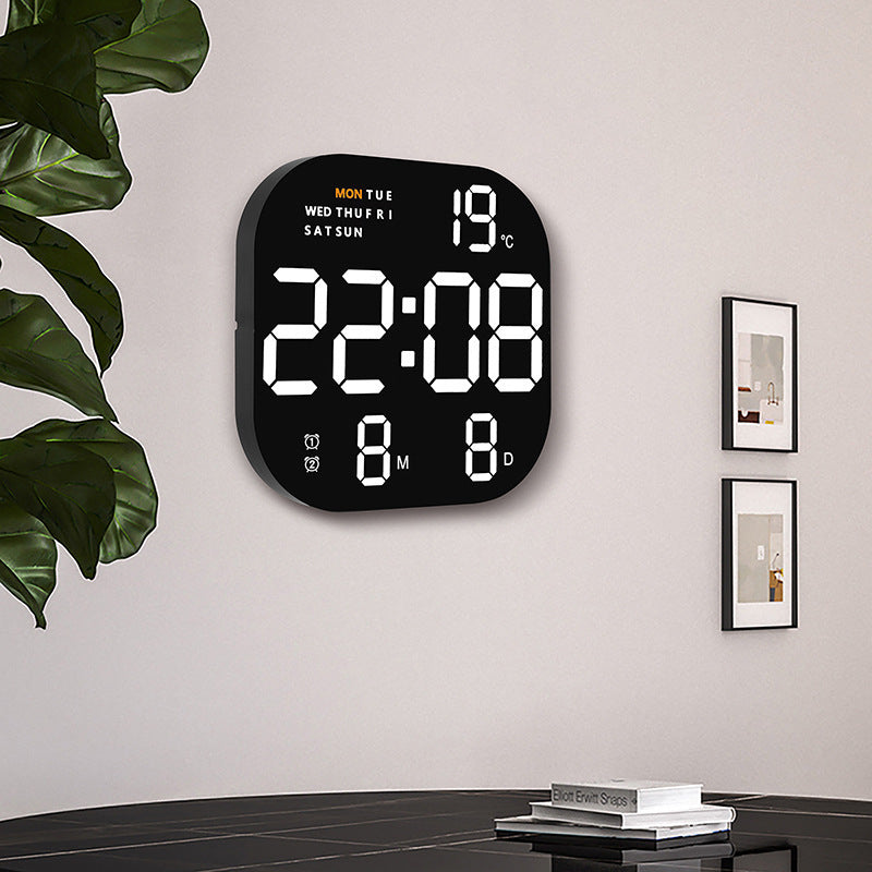 Clock Fashion Living Room Wall Simple LED Color