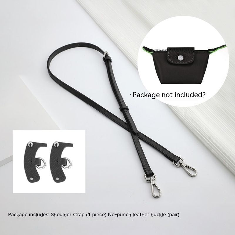 Wide Shoulder Strap Punch-free Leather Ring Transformation Crossbody Hardware Accessories