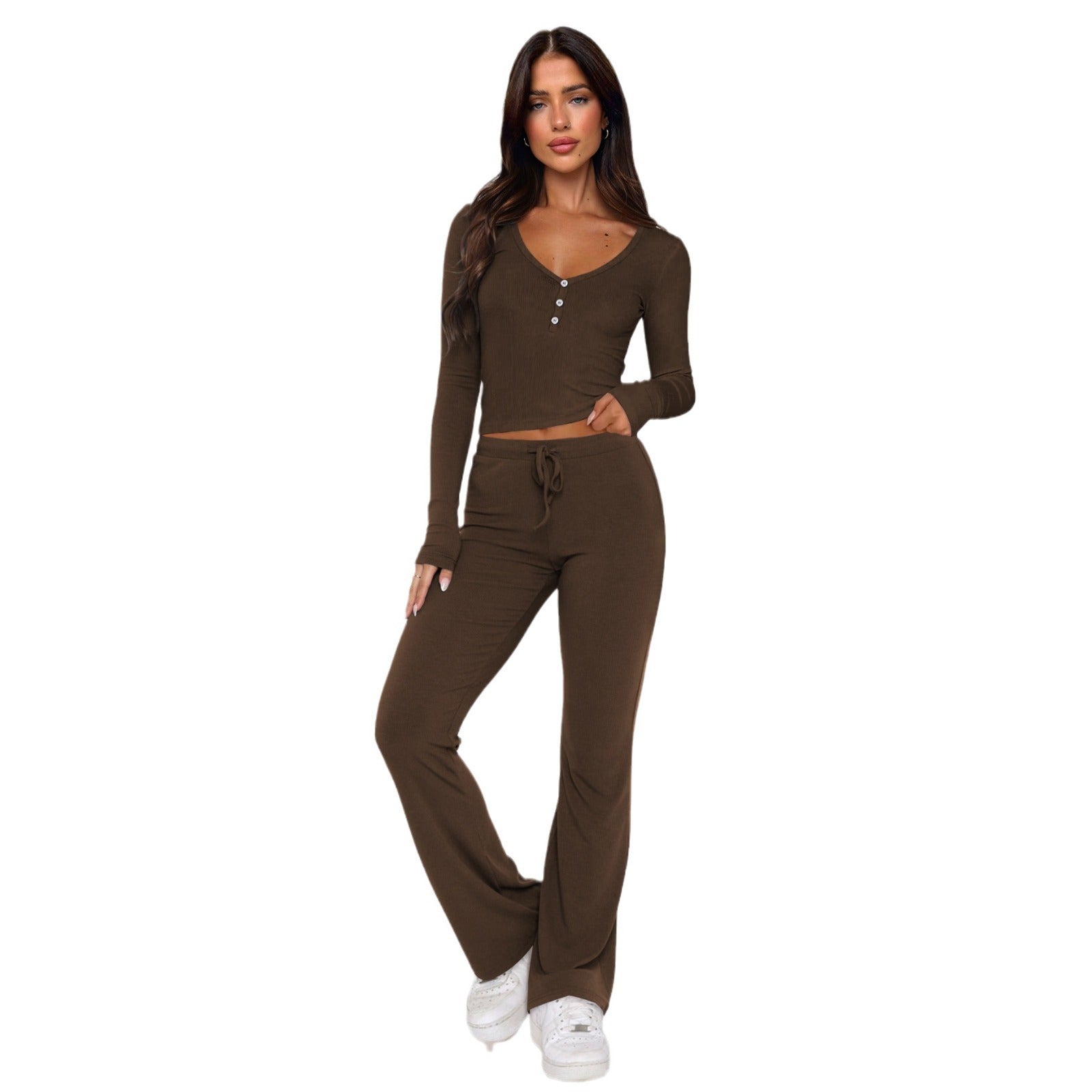 Long Sleeve Top And Pants Two-piece Set Fashion Women's Wear