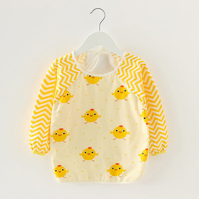 Baby Dinner Coverall Bib Spring And Autumn Long Sleeve Apron